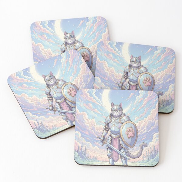 Item preview, Knight Cat Warrior Anime Fantasy Armor Kawaii Style designed and sold by Neko-Doodle-co.