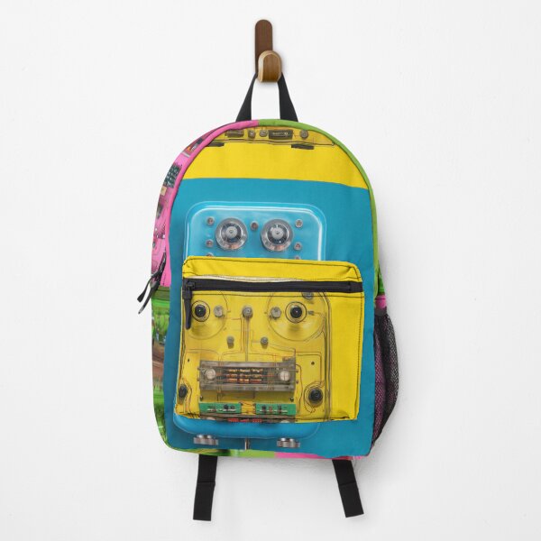 Item preview, Retro Robot Faces – Pop Art Circuit Board Design designed and sold by blackcurrant74.