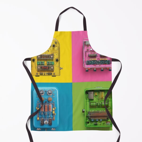 Item preview, Retro Robot Faces – Pop Art Circuit Board Design designed and sold by blackcurrant74.