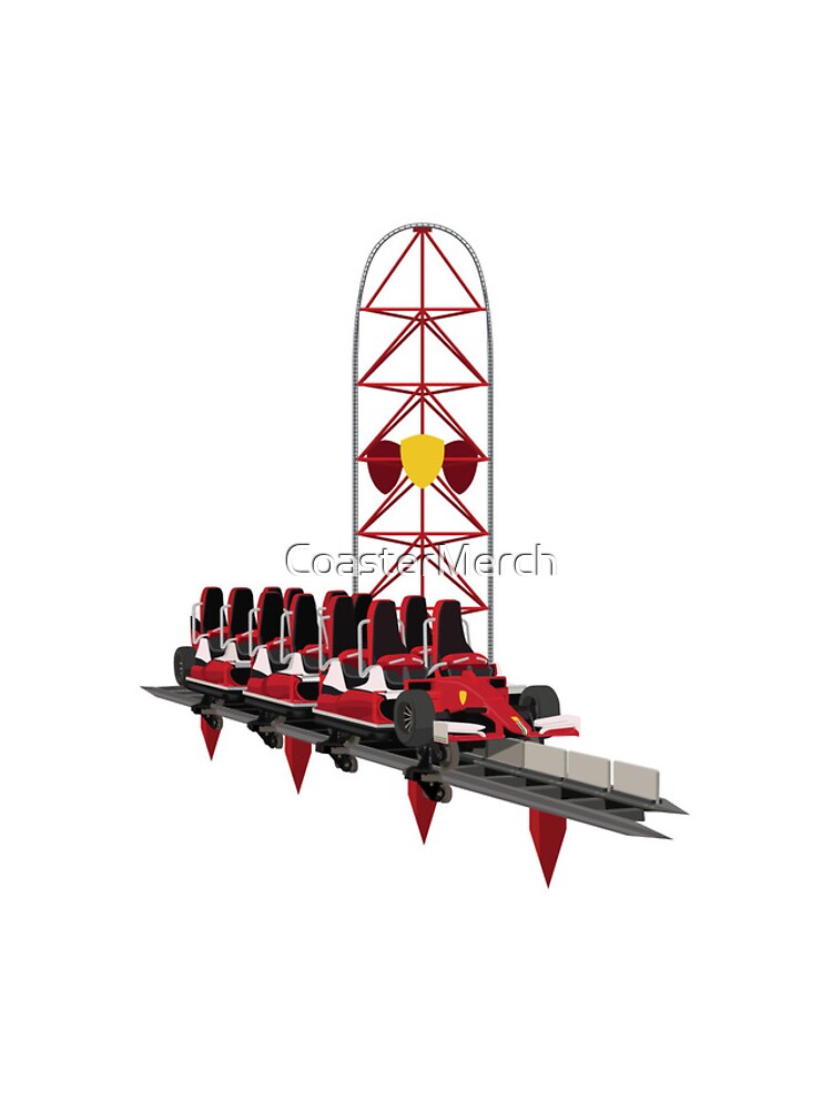 Thumbnail 4 of 4, iPhone Case, Red Force Intamin LSM Coaster Design designed and sold by CoasterMerch.