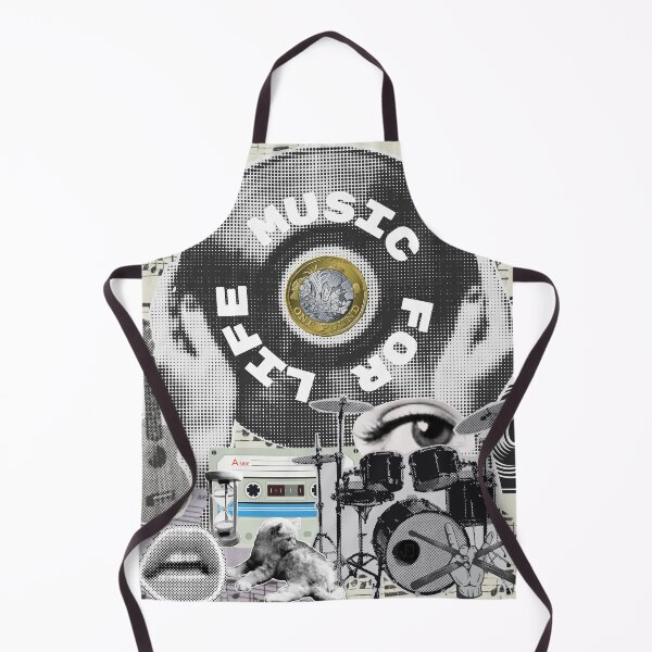Item preview, Music for Life for music lovers, old fashioned, monochrome designed and sold by HowAboutTee.