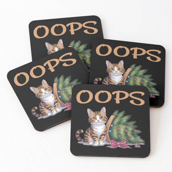 Item preview, OOPS cute cat and Christmas tree designed and sold by ReneMM.