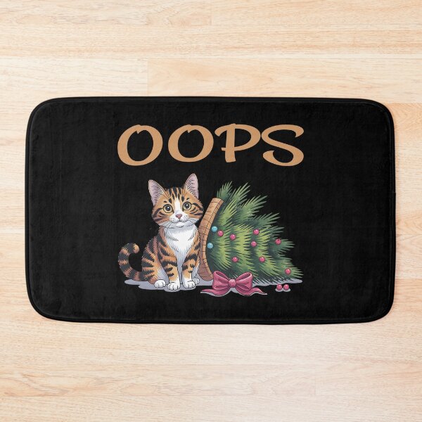 Item preview, OOPS cute cat and Christmas tree designed and sold by ReneMM.