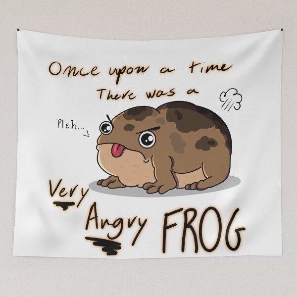Item preview, Very angry brown rain frog designed and sold by Addi Does Art.