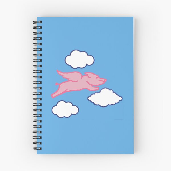 Item preview, When Pigs Fly – Whimsical Pink Winged Pig with Clouds designed and sold by donwillisjrart.