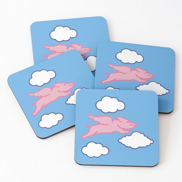 Item preview, When Pigs Fly – Whimsical Pink Winged Pig with Clouds designed and sold by donwillisjrart.
