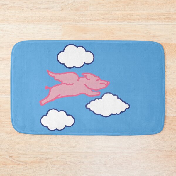Item preview, When Pigs Fly – Whimsical Pink Winged Pig with Clouds designed and sold by donwillisjrart.
