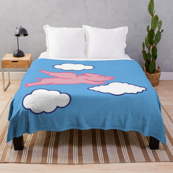Item preview, When Pigs Fly – Whimsical Pink Winged Pig with Clouds designed and sold by donwillisjrart.