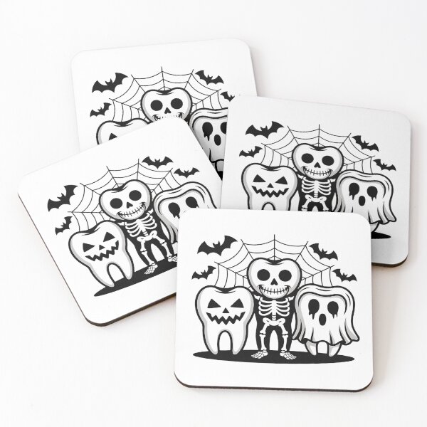 Item preview, Dentist Halloween Spooky Tooth Trio - Jack-O-Tooth, Skeleton, Ghost designed and sold by Jaanussar.