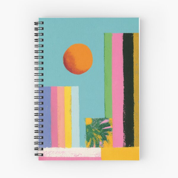 Item preview, Pastel collage with sun & palm tree designed and sold by ArtHouseNiklas.