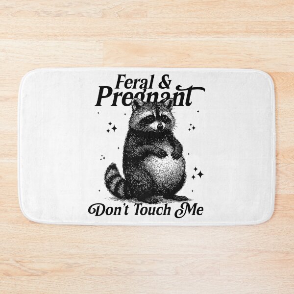 Item preview, Pregnant and Feral Pregnancy Humor Mom To Be Expecting Mom Gift designed and sold by LessIsLoud.