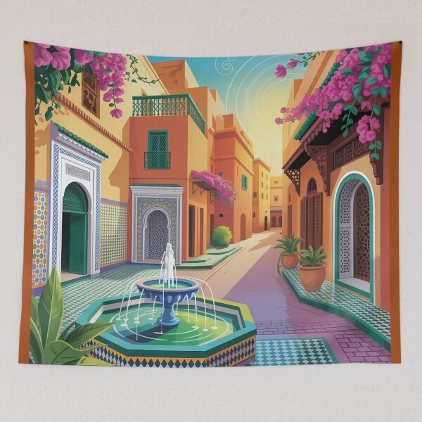 Item preview, cityscape of Marrakech, Morocco. designed and sold by Lilashakti ⭐️ ⭐️ ⭐️ ⭐️ ⭐️.