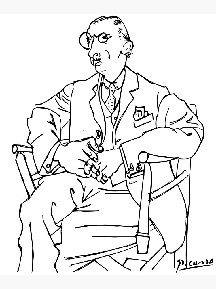 Pablo Picasso Igor Stravinsky Portrait T Shirt, Reproduction by clothorama