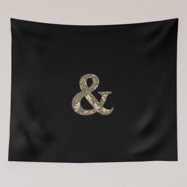 Item preview, Vintage Floral Ampersand & William Morris Style Botanical Art & Elegant Cottagecore Design designed and sold by Tofimo.