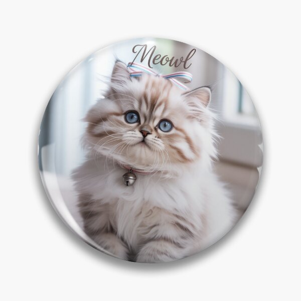 Item preview, Fluffy Blue-Eyed Kitten 'Meow' Photo Design T-Shirt | Cute Cat Lover Gift designed and sold by Tom-Apex-Art.