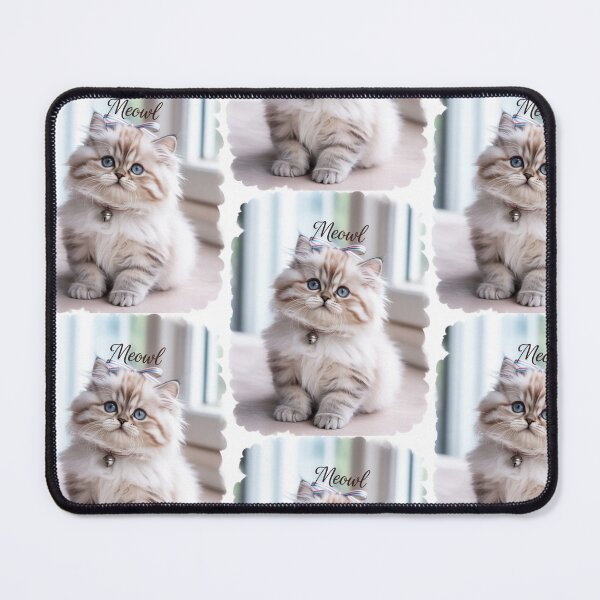 Item preview, Fluffy Blue-Eyed Kitten 'Meow' Photo Design T-Shirt | Cute Cat Lover Gift designed and sold by Tom-Apex-Art.