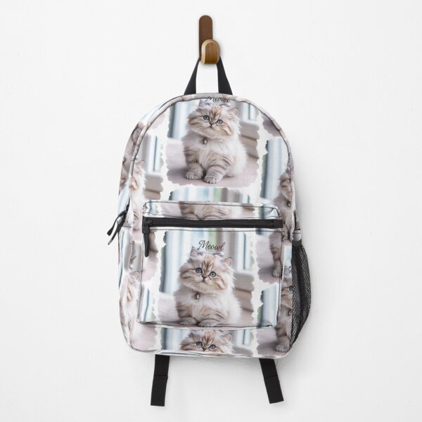 Item preview, Fluffy Blue-Eyed Kitten 'Meow' Photo Design T-Shirt | Cute Cat Lover Gift designed and sold by Tom-Apex-Art.