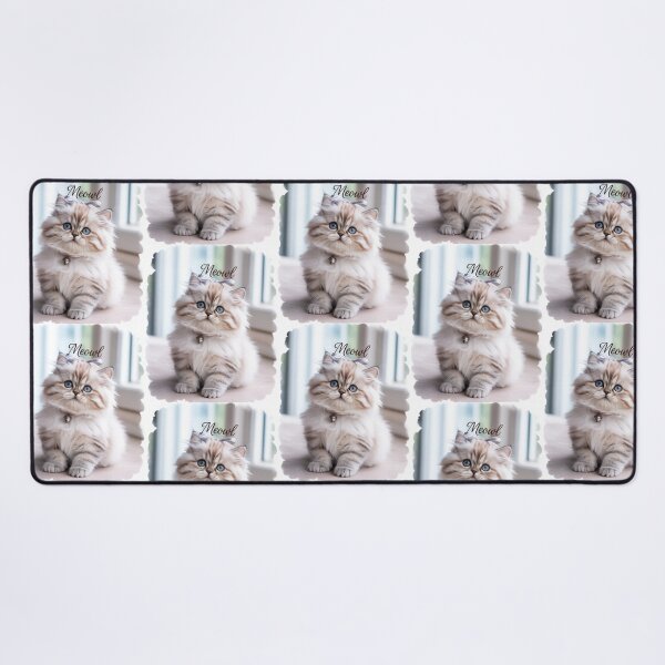 Item preview, Fluffy Blue-Eyed Kitten 'Meow' Photo Design T-Shirt | Cute Cat Lover Gift designed and sold by Tom-Apex-Art.