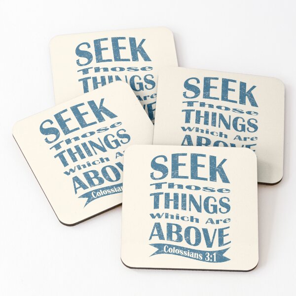 Item preview, Seek Those Things Which Are Above, KJV Bible Verse, Christian Design designed and sold by Angela Dow.