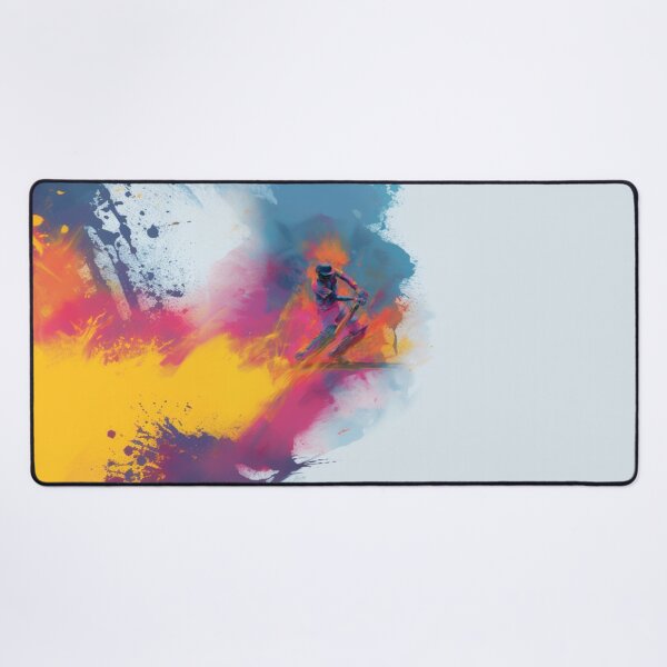 Item preview, Abstract depiction of a cricket player batting with vibrant colours Art Inspired By Nature And The Active Outdoors designed and sold by CDC40.