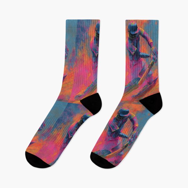 Item preview, Abstract depiction of a cricket player batting with vibrant colours Art Inspired By Nature And The Active Outdoors designed and sold by CDC40.