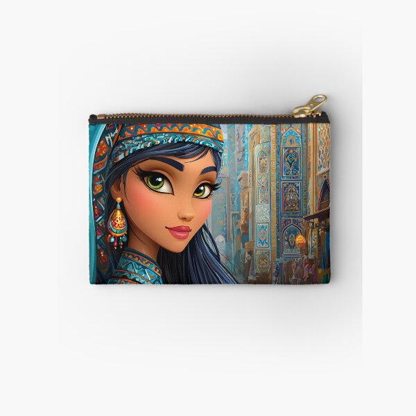 Item preview, Elegant Young Woman in Vibrant Middle Eastern Market designed and sold by Artessie.