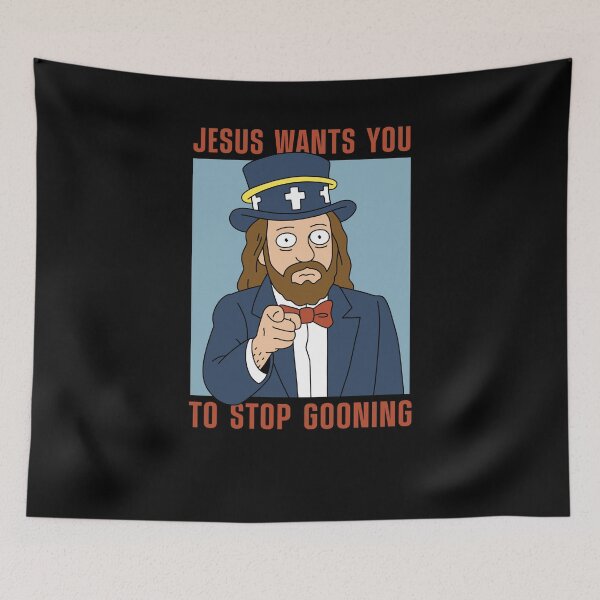Item preview, Jesus Wants You To Stop Gooning- Uncle Sam designed and sold by Bored-To-Death.