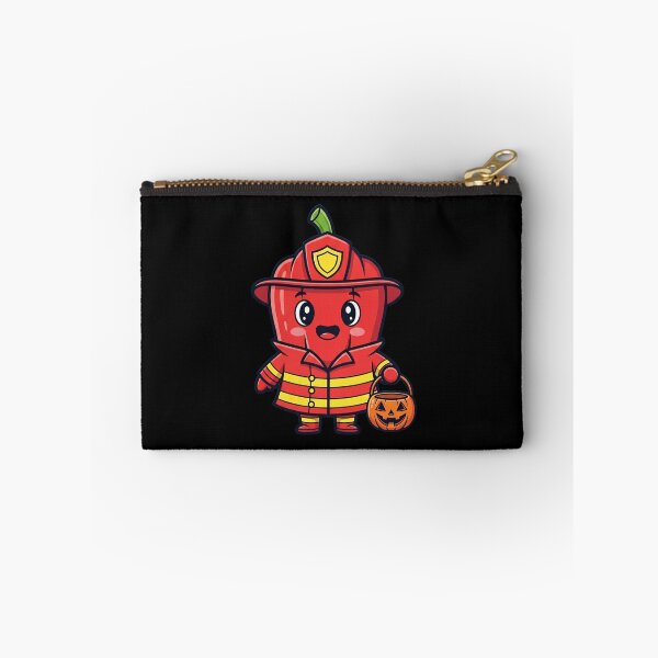 Item preview, Kawaii Firefighter Bell Pepper - Halloween Trick-or-Treater designed and sold by RojoyDesigns.