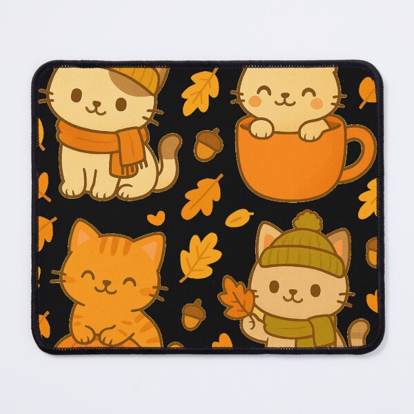 Item preview, Cozy Autumn Kittens – Cute Fall Cats with Pumpkins, Mugs & Leaves designed and sold by CanvasFox.