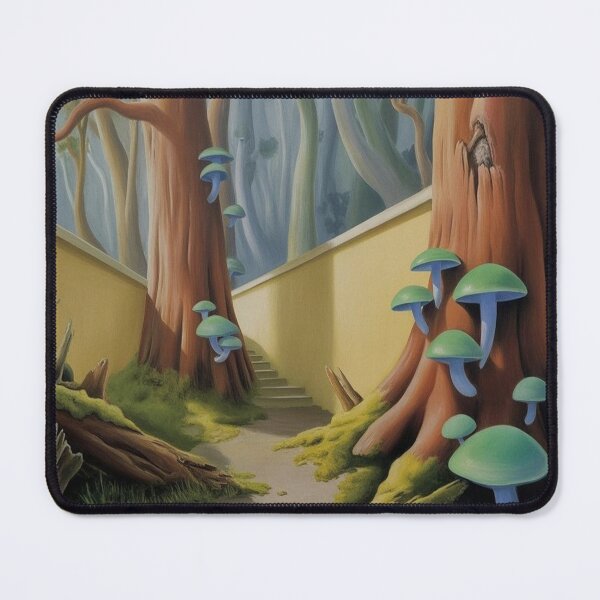 Item preview, Lifestyle Hub: Dark Fantasy Forest Art, Twisted Trees and Glowing Mushrooms designed and sold by M&M Lifestyle Hub.