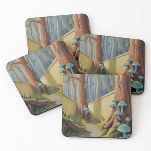 Item preview, Lifestyle Hub: Dark Fantasy Forest Art, Twisted Trees and Glowing Mushrooms designed and sold by M&M Lifestyle Hub.