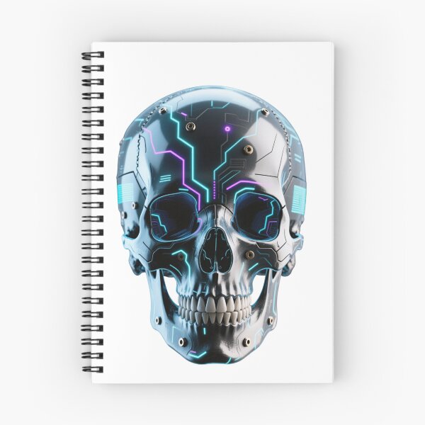 Item preview, Futuristic Techno Skull – Dark Sci-Fi Horror designed and sold by ArtiQreate.