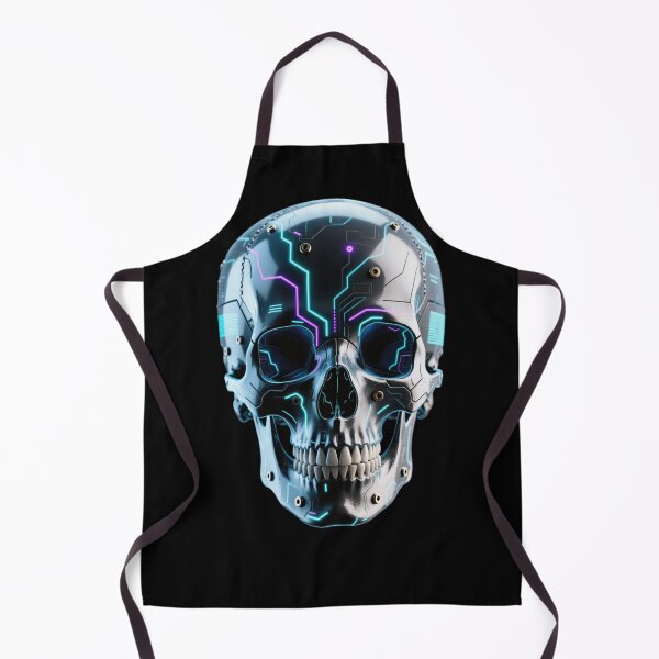 Item preview, Futuristic Techno Skull – Dark Sci-Fi Horror designed and sold by ArtiQreate.