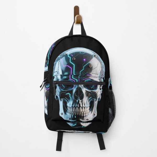 Item preview, Futuristic Techno Skull – Dark Sci-Fi Horror designed and sold by ArtiQreate.