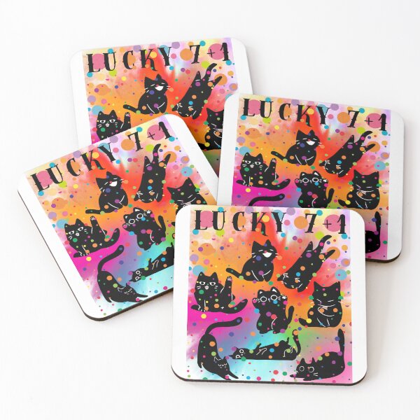 Item preview, Happy crazy lucky 7 for cat lovers with colours designed and sold by HowAboutTee.