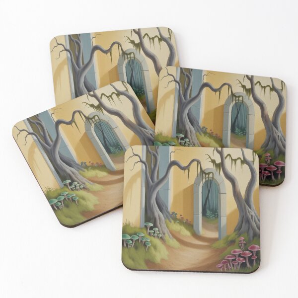 Item preview, Lifestyle Hub: Dark Fantasy Forest Art, Twisted Trees and Glowing Mushrooms designed and sold by M&M Lifestyle Hub.