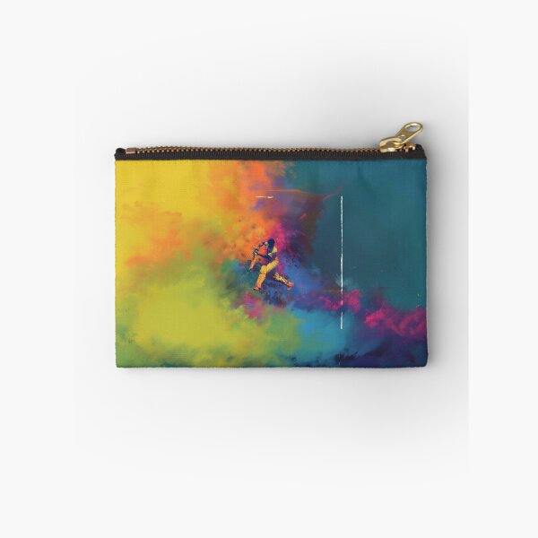 Item preview, Abstract depiction of a cricket player batting with vibrant colours Art Inspired By Nature And The Active Outdoors designed and sold by CDC40.