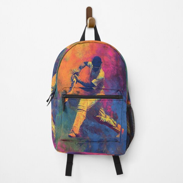 Item preview, Abstract depiction of a cricket player batting with vibrant colours Art Inspired By Nature And The Active Outdoors designed and sold by CDC40.