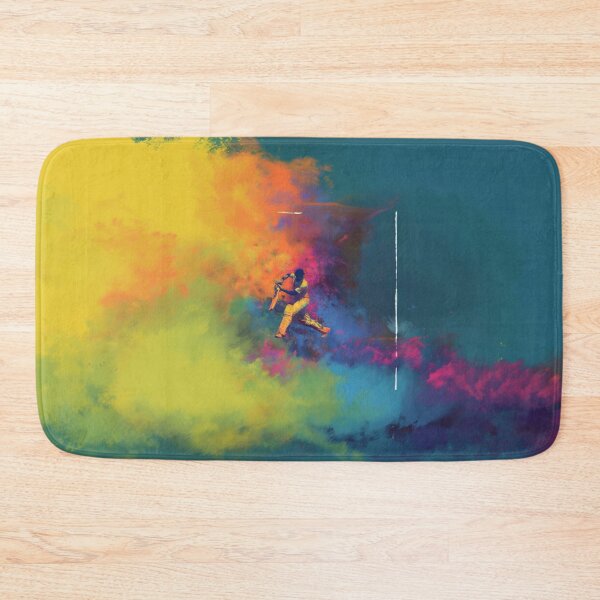 Item preview, Abstract depiction of a cricket player batting with vibrant colours Art Inspired By Nature And The Active Outdoors designed and sold by CDC40.