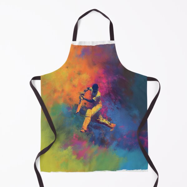 Item preview, Abstract depiction of a cricket player batting with vibrant colours Art Inspired By Nature And The Active Outdoors designed and sold by CDC40.