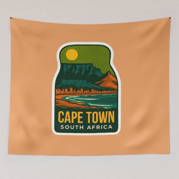 Item preview, Cape Town – Table Mountain & Bay South Africa Sticker designed and sold by The Digital Compass.