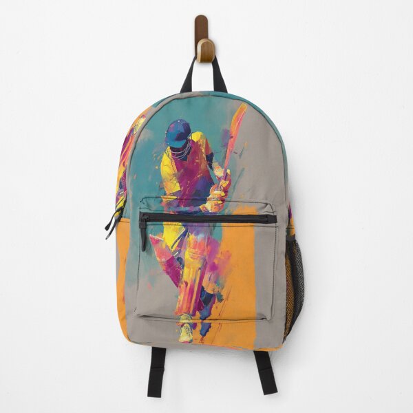 Item preview, Abstract depiction of a cricket player batting with vibrant colours Art Inspired By Nature And The Active Outdoors designed and sold by CDC40.