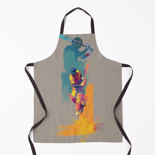Item preview, Abstract depiction of a cricket player batting with vibrant colours Art Inspired By Nature And The Active Outdoors designed and sold by CDC40.