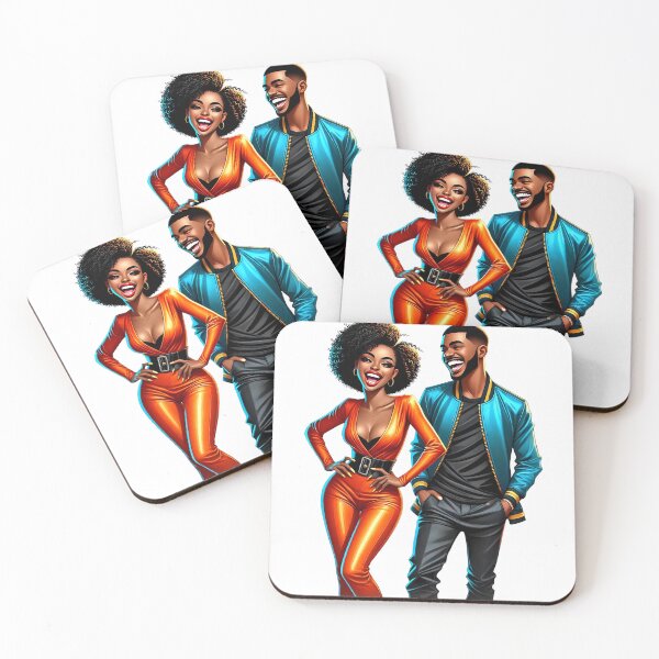 Item preview, Modern Black Couple Art in Fashion Style designed and sold by Lulunza.