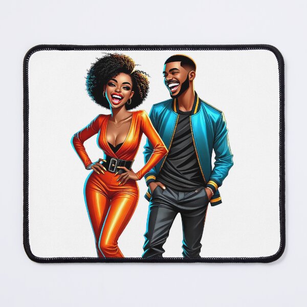 Item preview, Modern Black Couple Art in Fashion Style designed and sold by Lulunza.