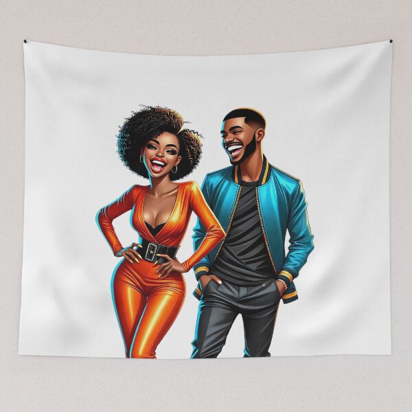 Item preview, Modern Black Couple Art in Fashion Style designed and sold by Lulunza.