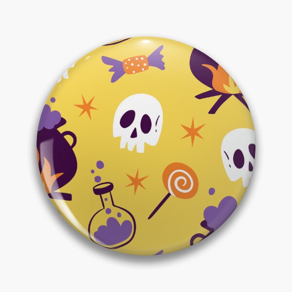 Item preview, Halloween Pattern with Cauldrons, Skulls & Candy designed and sold by NicolaZhukov.