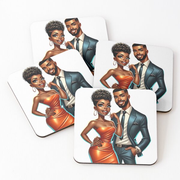 Item preview, Afrocentric Couple Love Artwork designed and sold by Lulunza.