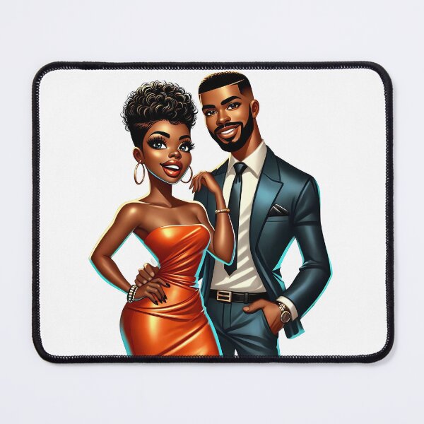 Item preview, Afrocentric Couple Love Artwork designed and sold by Lulunza.