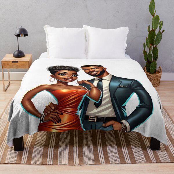 Item preview, Afrocentric Couple Love Artwork designed and sold by Lulunza.